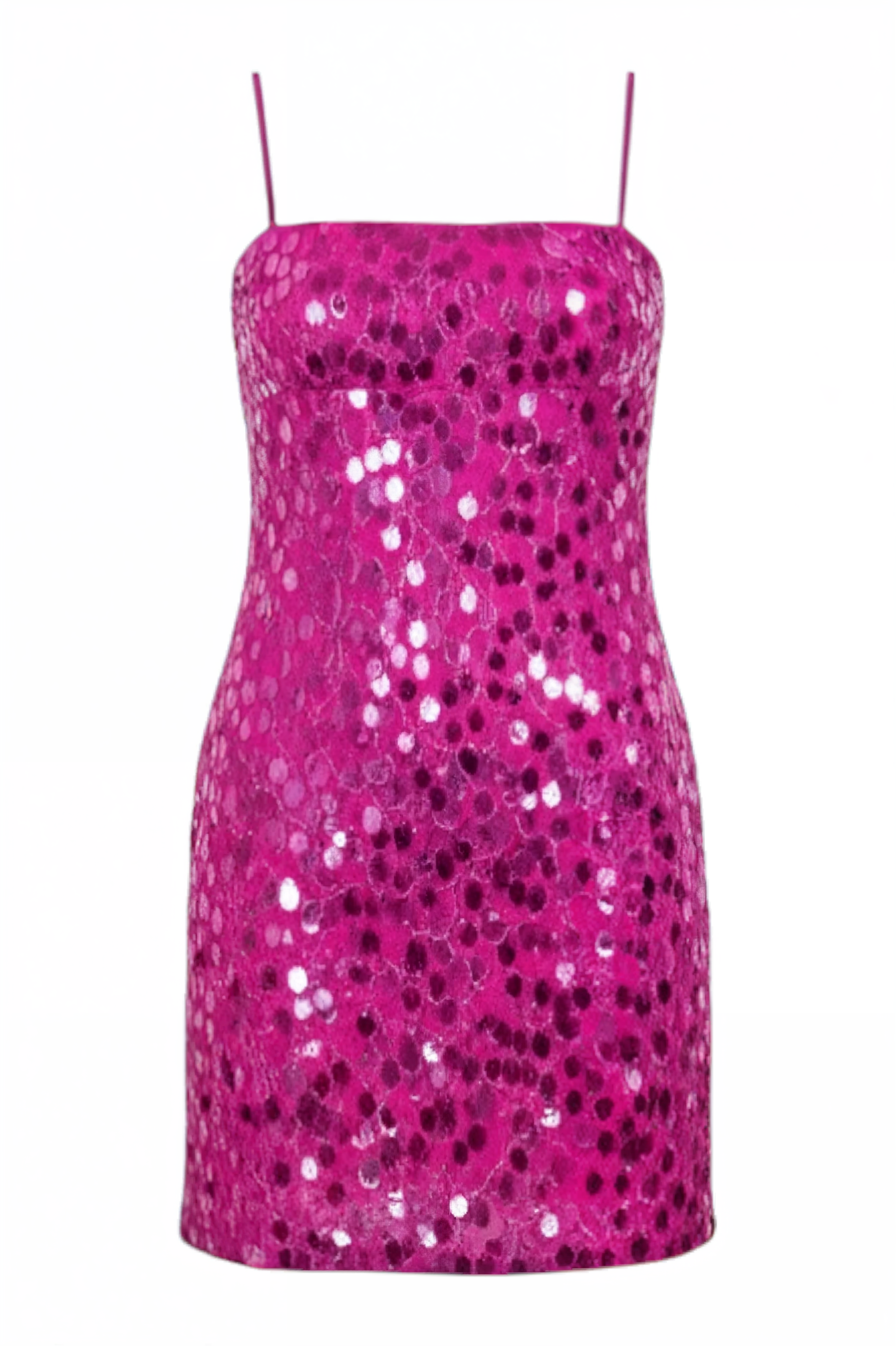 Mini Dress Hot Pink Valentino Hot Pink Mirror-Sequin Mini Dress  MSA Haute  Couture