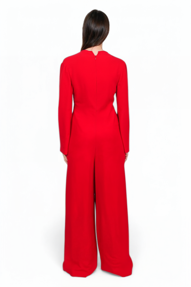 Valentino Red Wide-Leg Jumpsuit