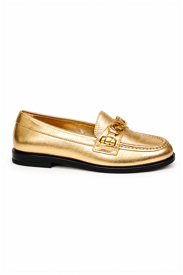 Valentino Garavani – Loafer in Metallic-Gold