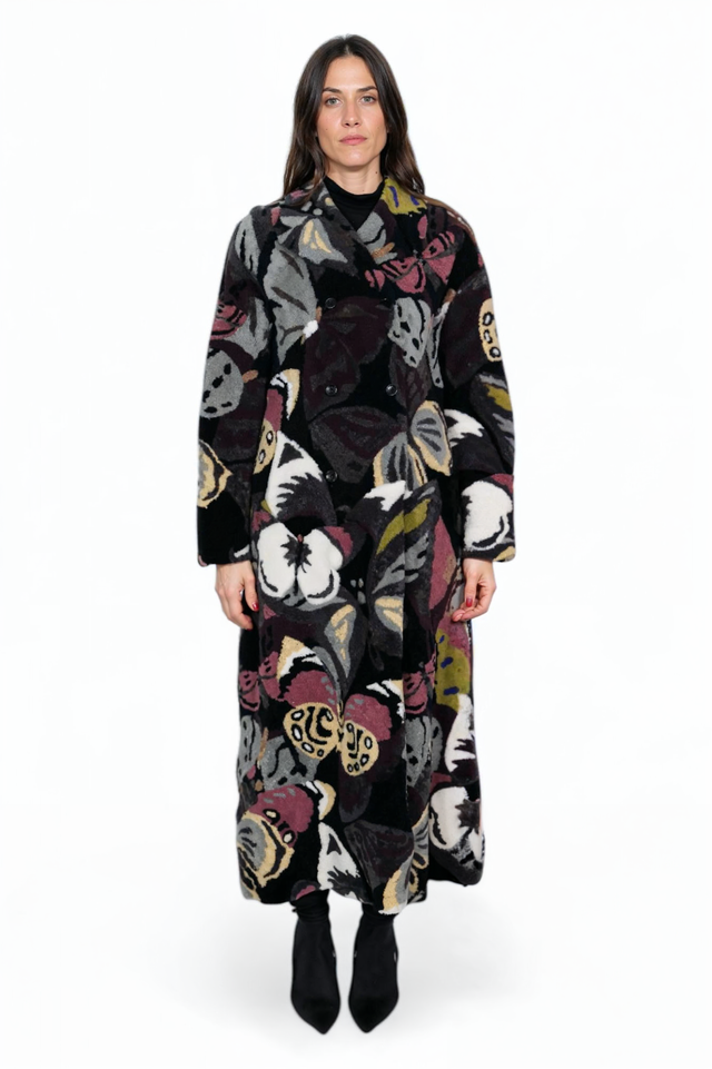 Valentino Floral Abstract Long Coat