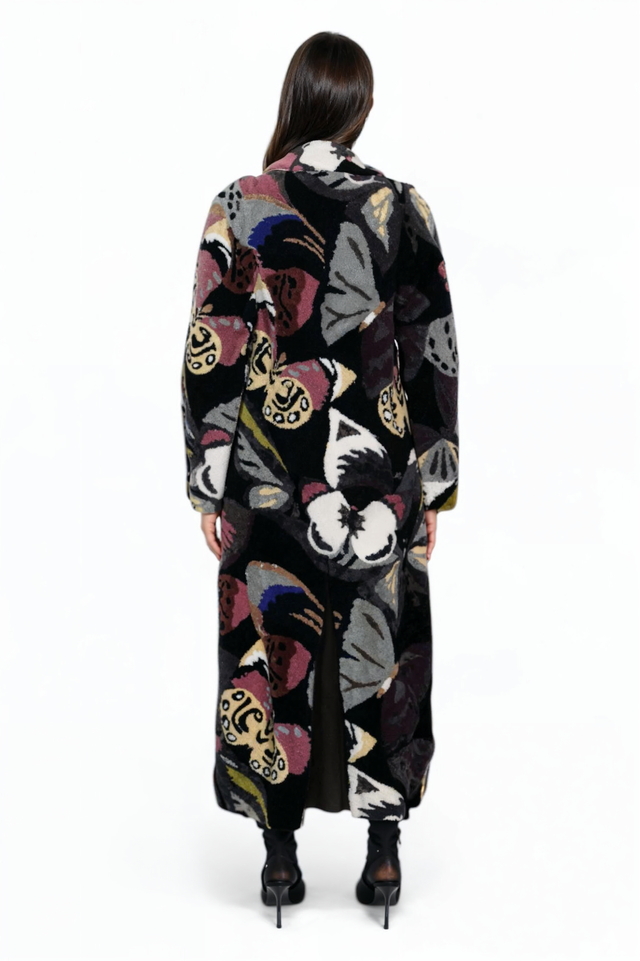 Valentino Floral Abstract Long Coat
