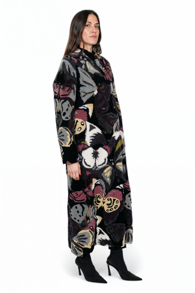 Valentino Floral Abstract Long Coat