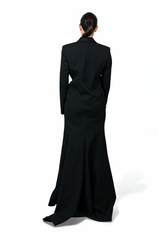 Valentino Black Tailored Tuxedo Gown