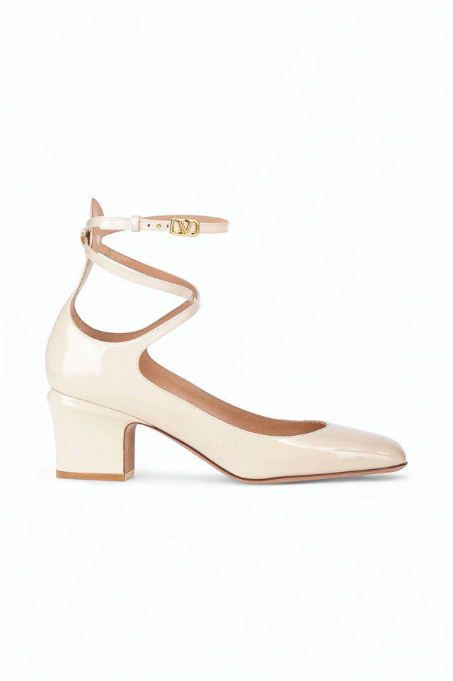 Valentino Garavani Patent Leather Ankle Strap Pumps