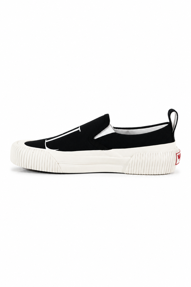 Valentino Garavani VLTN Canvas Slip-On Sneakers – Black & White