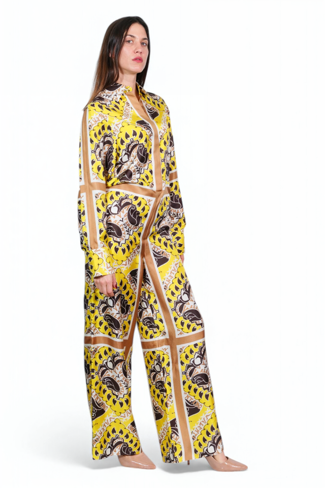 Valentino Geometric Print Silk Set