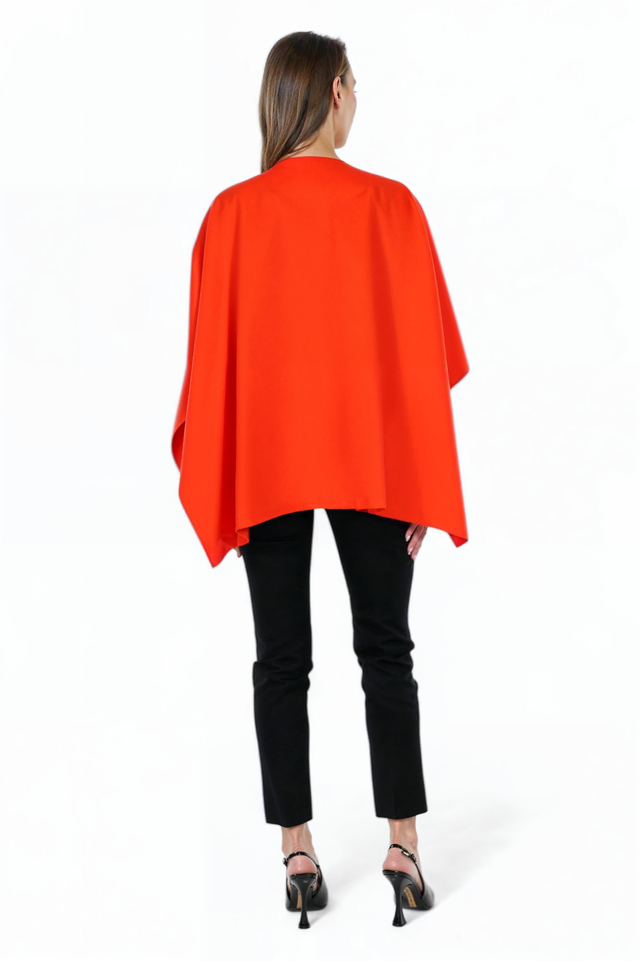 Valentino Elegant Feather-Trimmed Cape