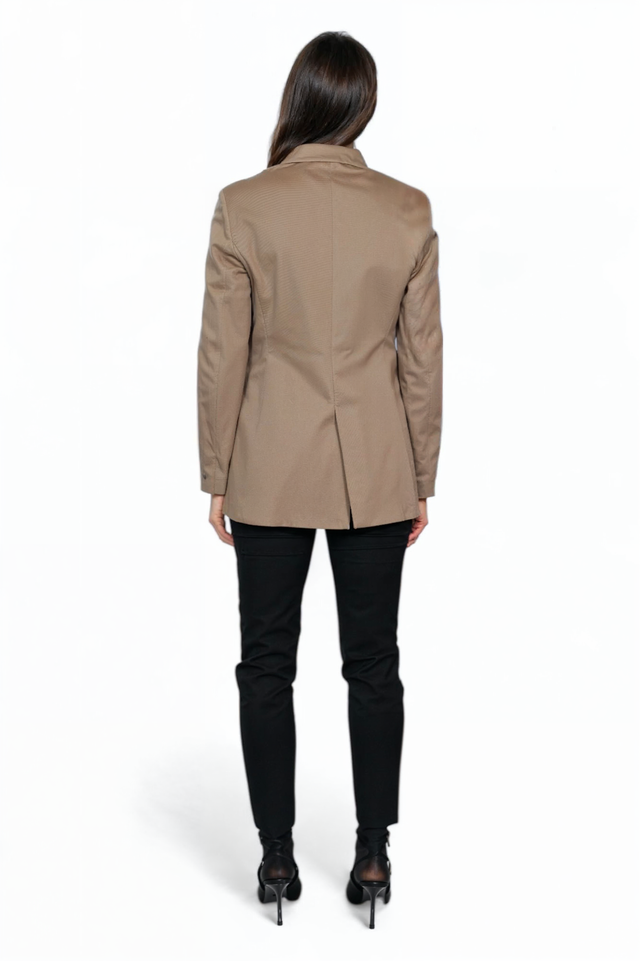 Fabiana Filippi Classic Tan Double-Breasted Blazer