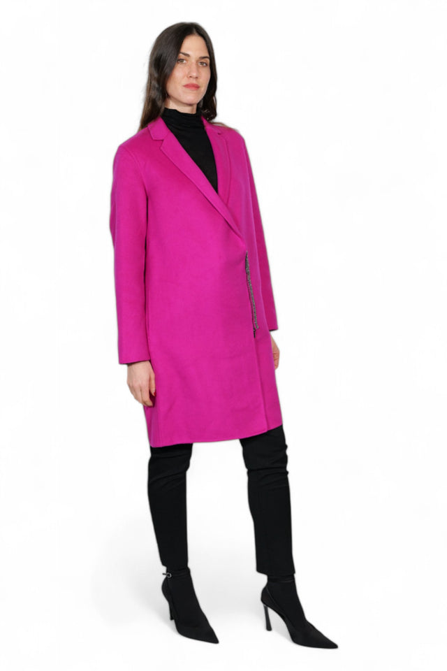 Fabiana Filippi Fuchsia Wool Blend Coat