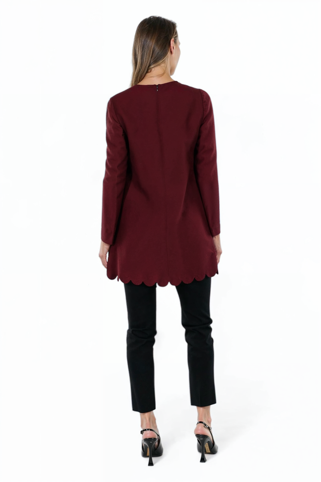 Valentino Scalloped Hem Mini Dress