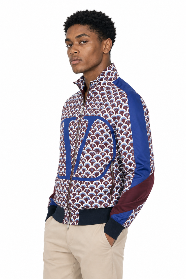 Valentino V-Logo Scallop Printed Track Jacket