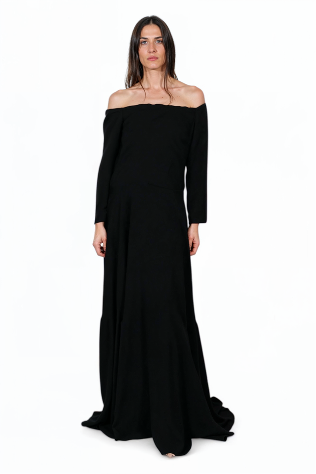 Valentino Off-Shoulder Gown in Classic Black