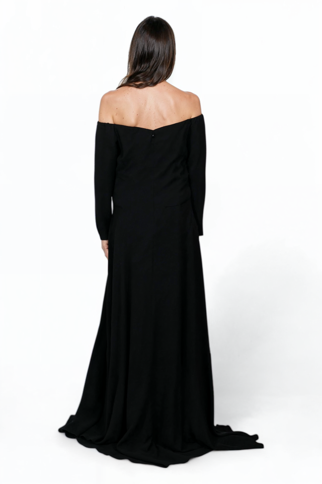 Valentino Off-Shoulder Gown in Classic Black