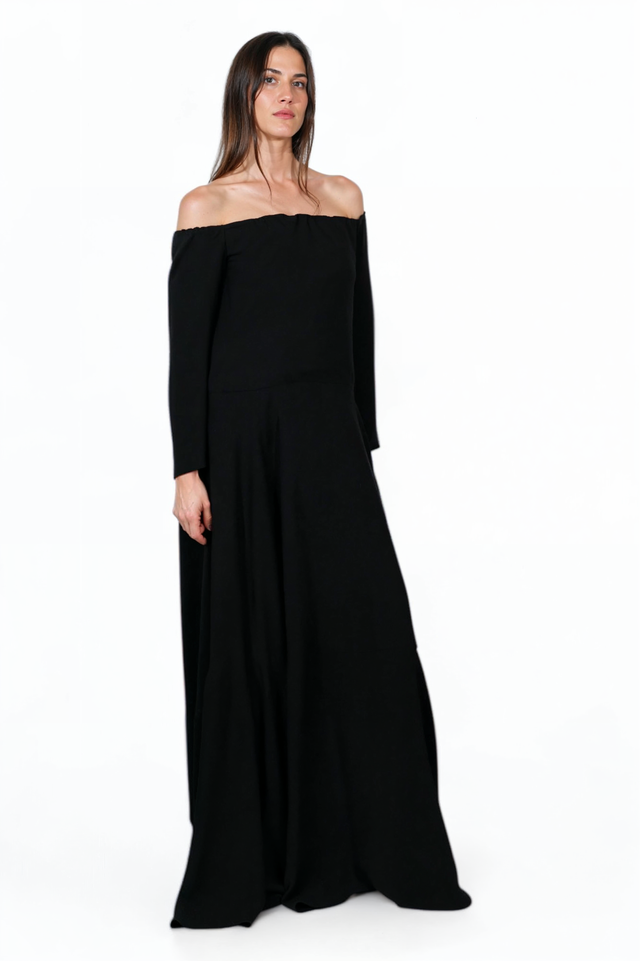 Valentino Off-Shoulder Gown in Classic Black