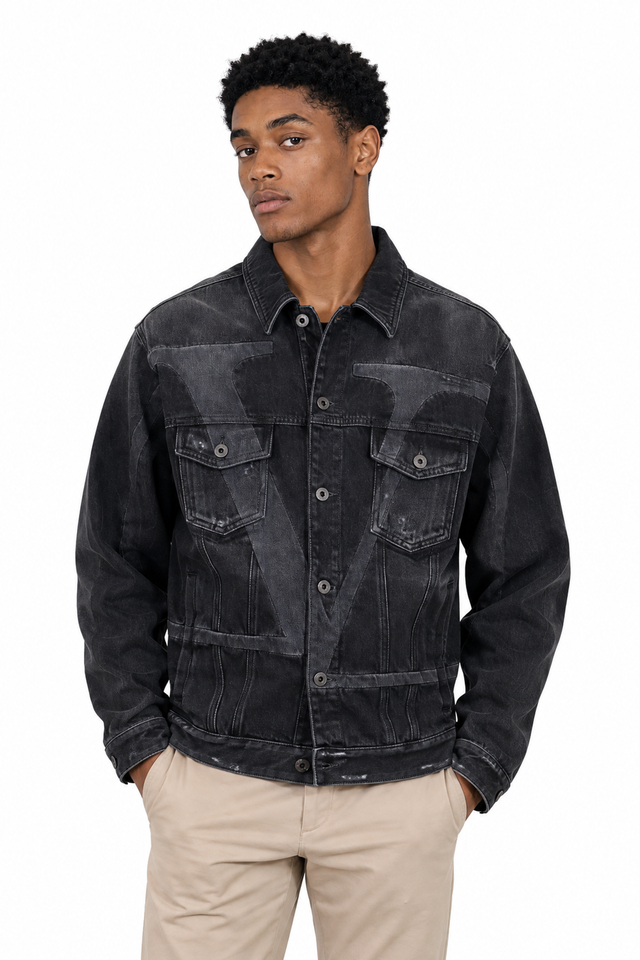 Valentino V-Logo Shadow Denim Jacket