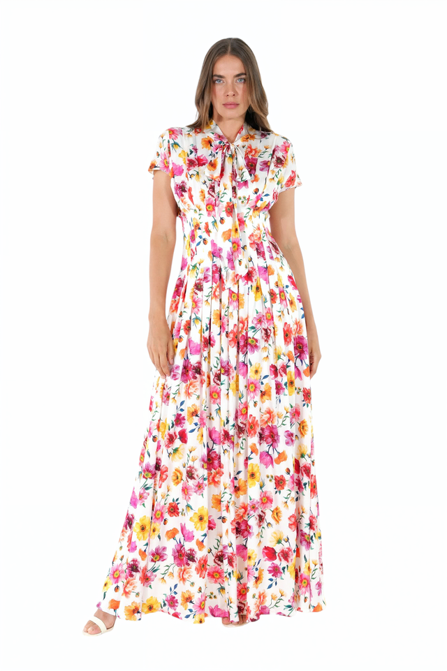 Mikael Aghal Floral Maxi Dress