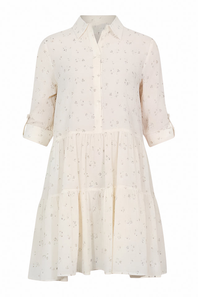 Fabiana Filippi Ivory Floral Shirt Dress