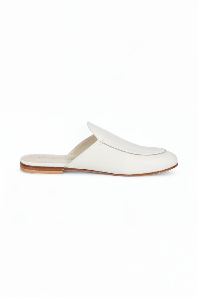 Fabiana Filippi White Leather Mules