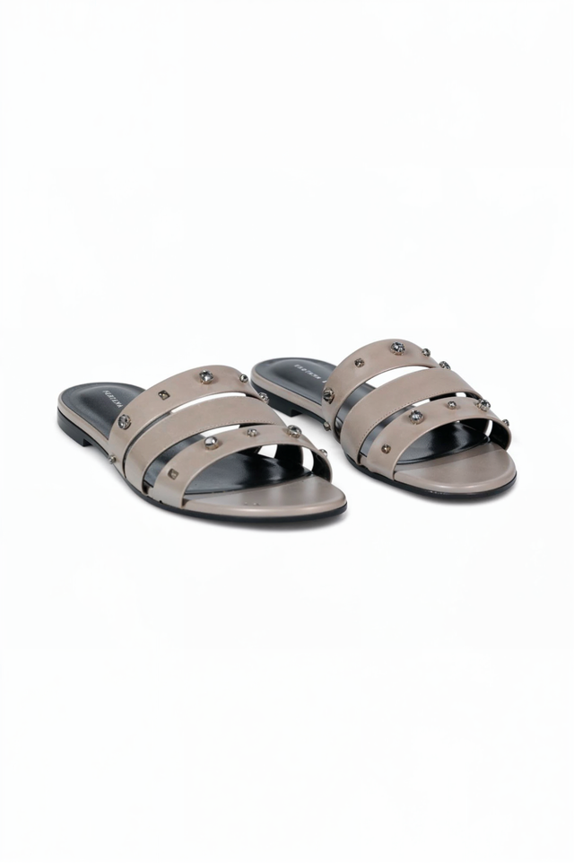 Fabiana Filippi Minimalist Leather Slide Sandals