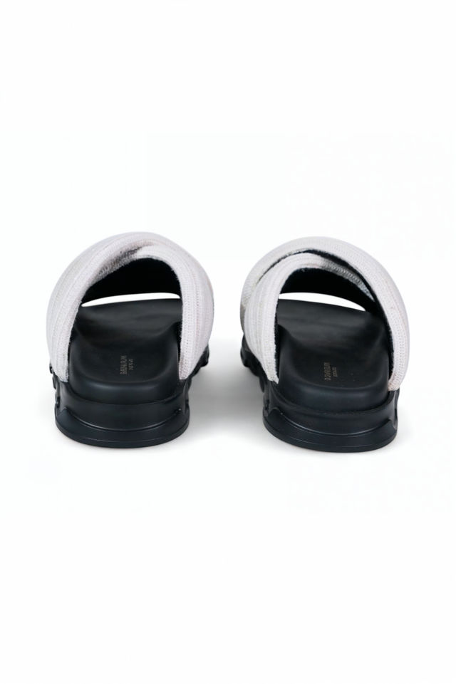 Fabiana Filippi Knit Fabric Slide Sandals