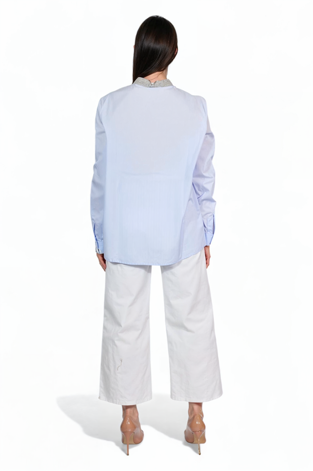 Fabiana Filippi Oversized Collar Cotton Blouse