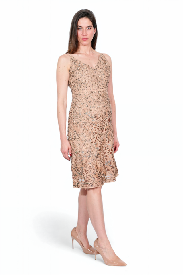 Valentino Floral Lace Midi Slip Dress
