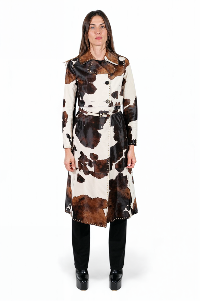 Valentino Calf Hair Trench Coat