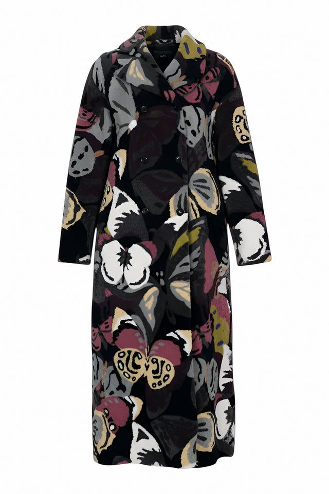 Valentino Floral Abstract Long Coat
