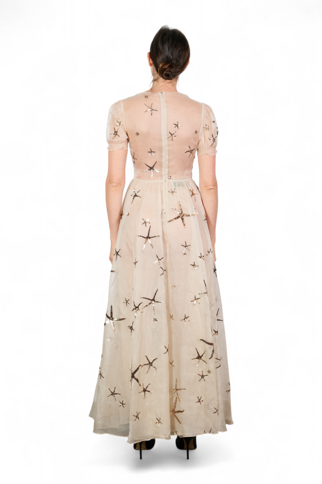 Valentino Embellished Starfish Tulle Gown
