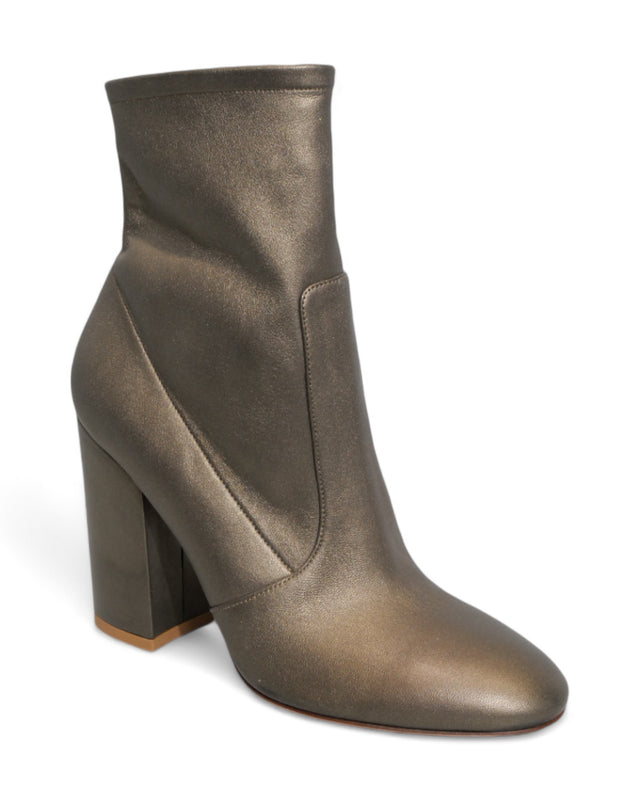 Valentino Garavani Metallic Olive High-Heeled Ankle Boots