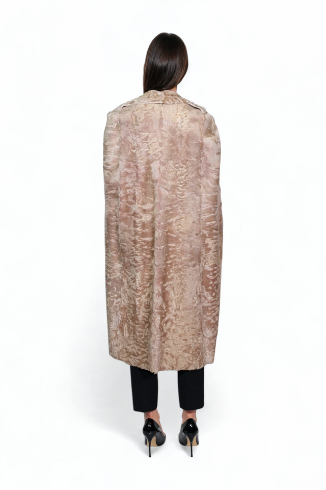 Valentino Silk-Blend Textured Long Cape