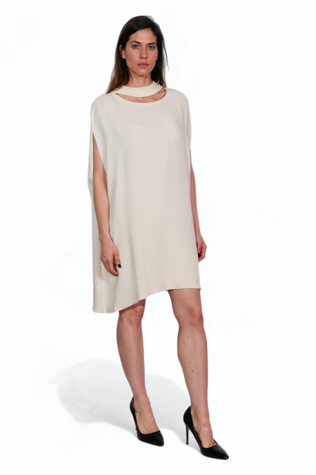 Valentino Draped Cape Mini Dress