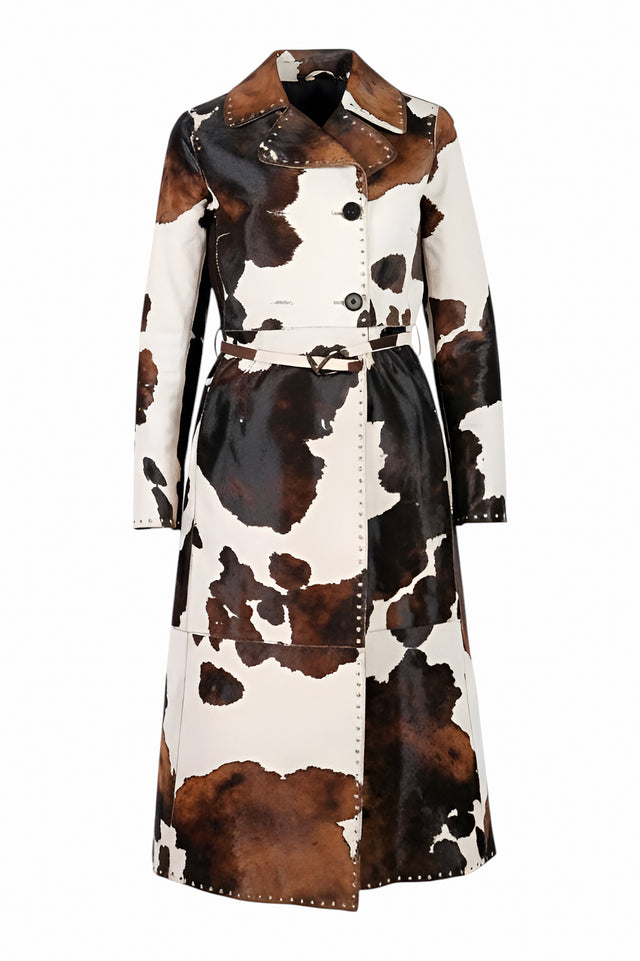 Valentino Calf Hair Trench Coat