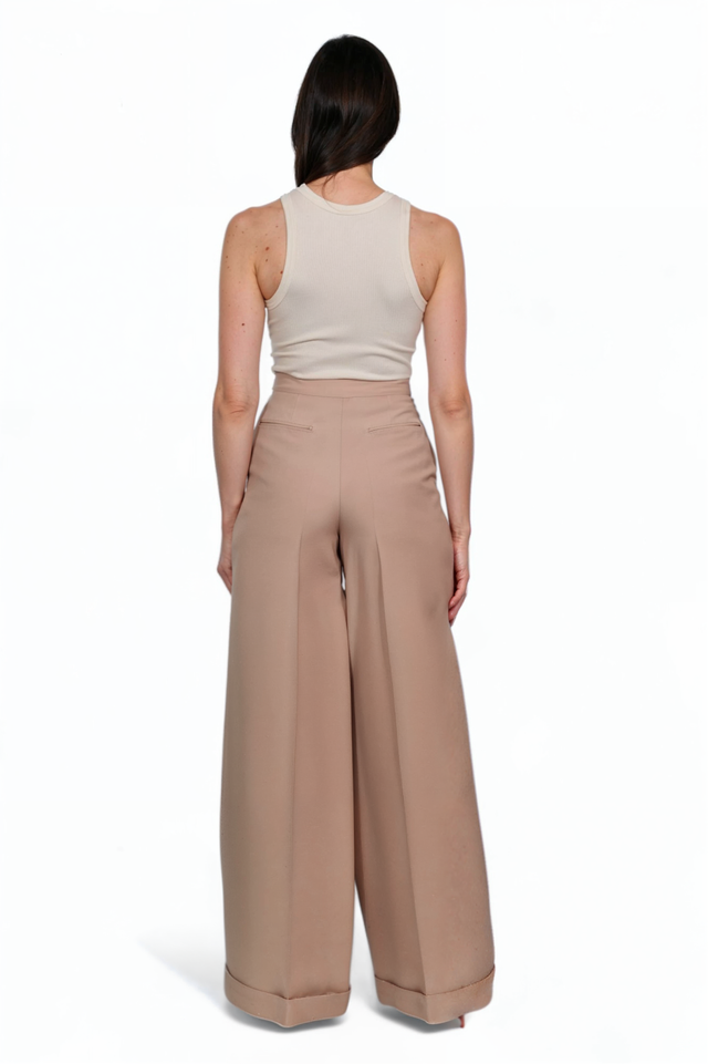 Valentino High-Waist Wide-Leg Pants