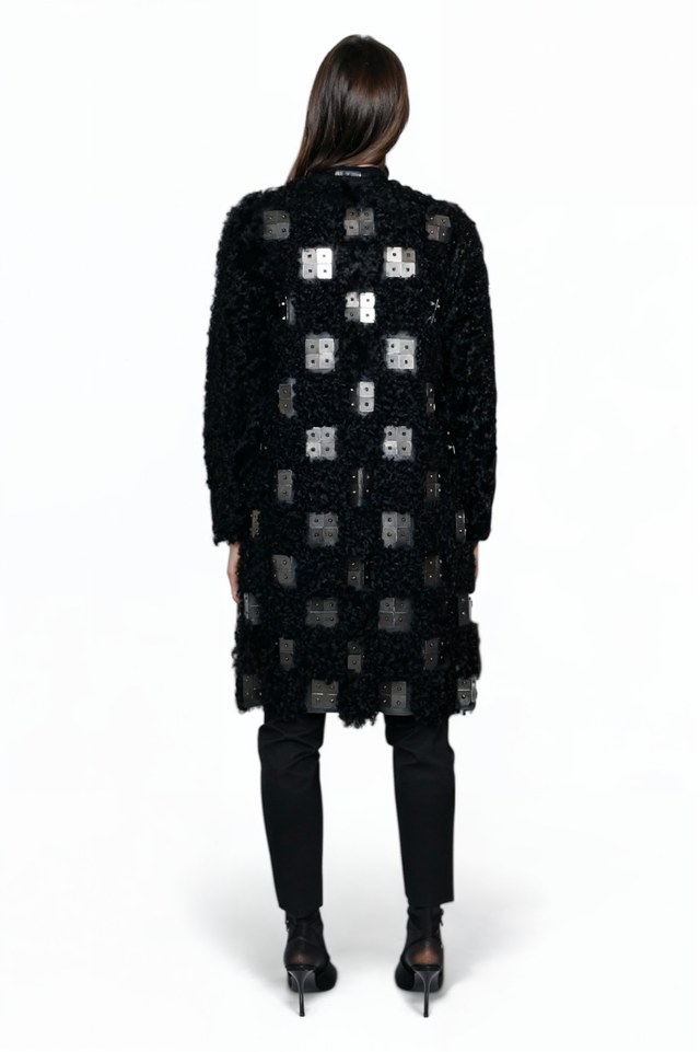 Valentino Shearling Embellished Long Coat