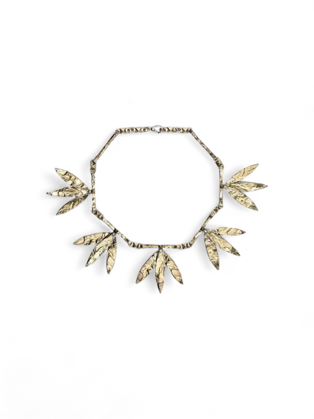 Valentino Garavani Golden Leaf Collar Necklace