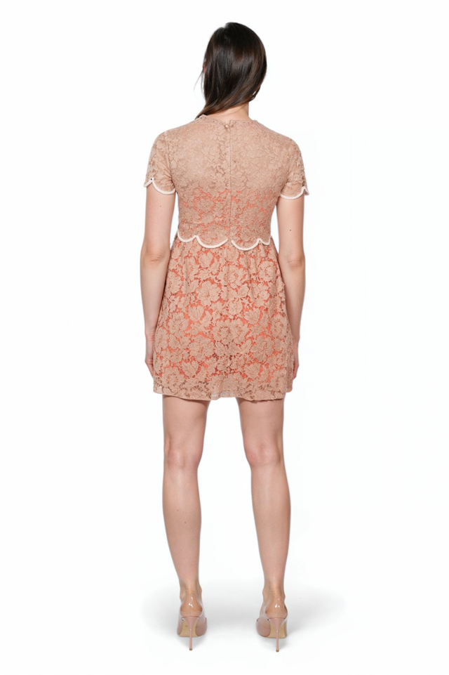 Valentino Scalloped Lace Mini Dress