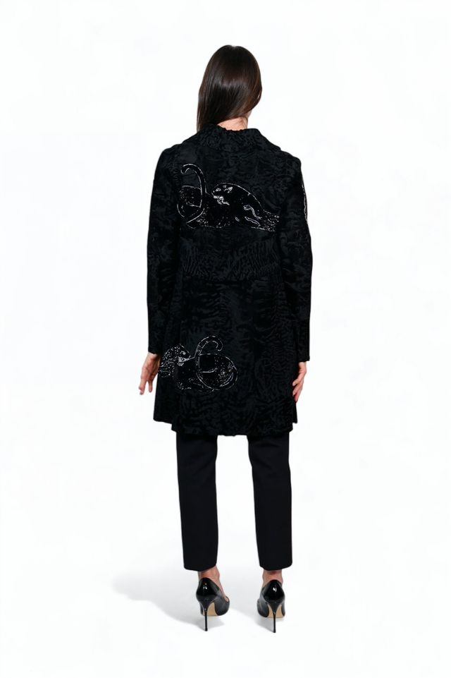 Valentino Garavani Embroidered Sheepskin Tunic Jacket