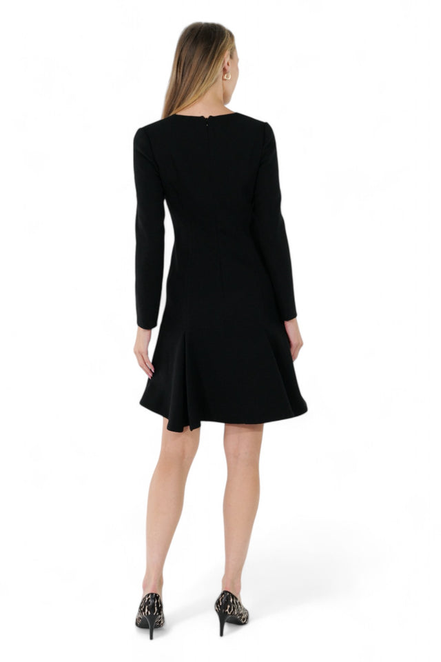 Valentino Long Sleeve V-Neck Flared Dress
