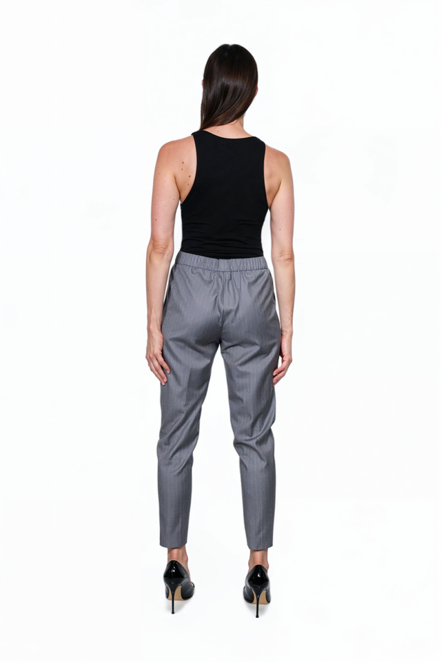 Fabiana Filippi Grey Pinstripe Tapered Trousers