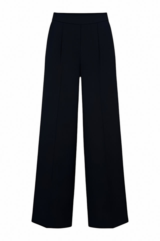 Fabiana Filippi Black Wide-Leg Knit Trousers