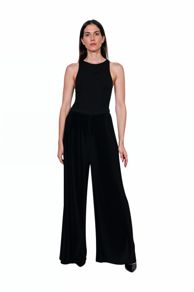Fabiana Filippi Black Pleated Wide-Leg Pants