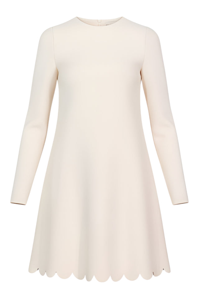 Valentino Scalloped Hem Mini Dress