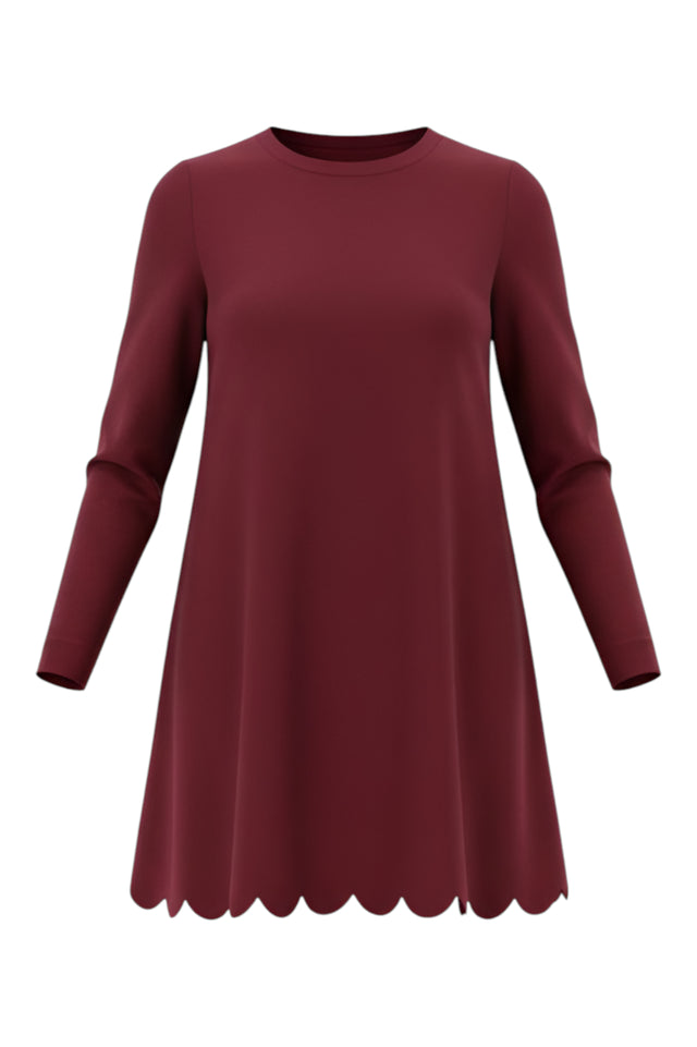 Valentino Scalloped Hem Mini Dress