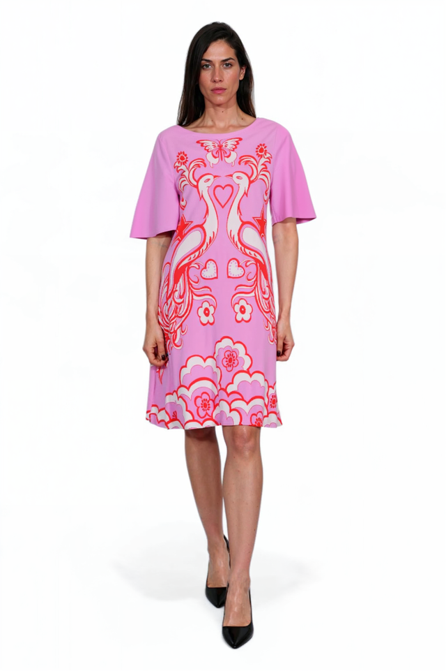 Valentino Lovebirds Print Shift Dress