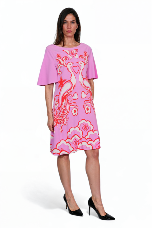 Valentino Lovebirds Print Shift Dress
