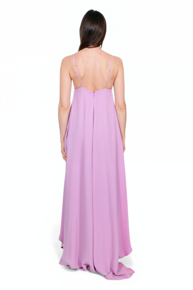 Valentino Draped Maxi Dress in Lilac