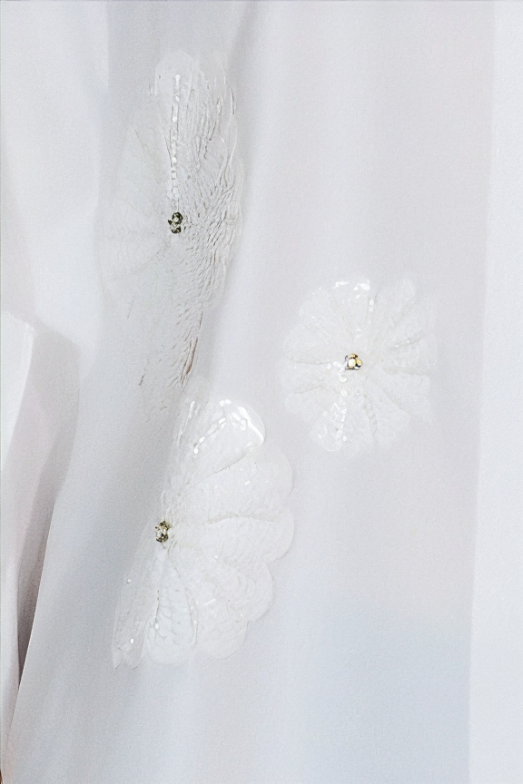 Valentino Garavani Embroidered Halter-Back Blouse