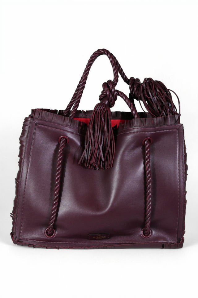 Valentino Garavani Embroidered Tropical Raffia Tote Bag