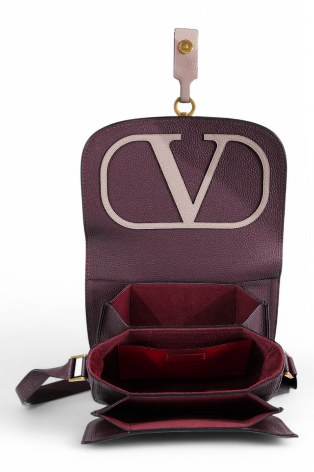 Valentino Garavani Floral Embroidered Lock Shoulder Bag